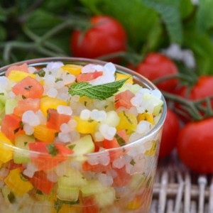 Taboulé au riz rond konjac